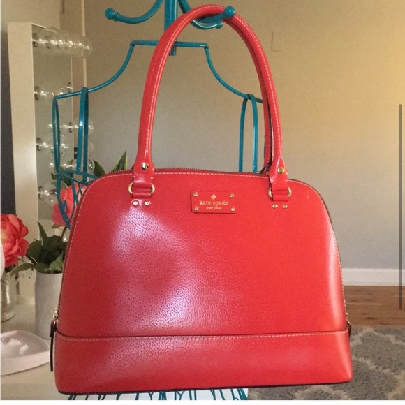 Kate Spade large red handbag - Picture 2 of 8